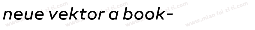 neue vektor a book字体转换